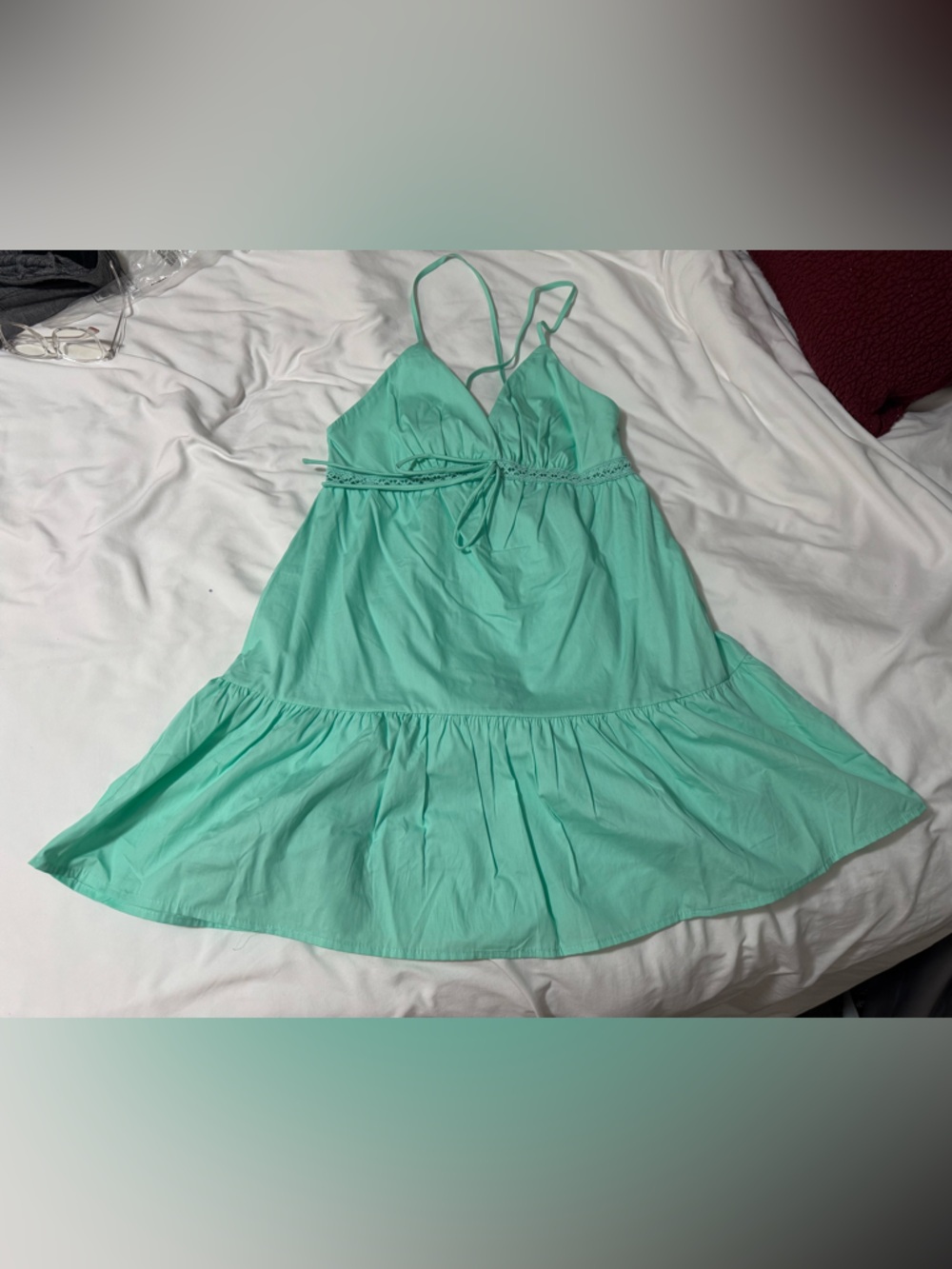 Spaghetti strap Mint Green Summer Sundress